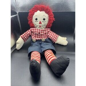 Vintage Raggedy Andy 19" Doll 80s handmade toy